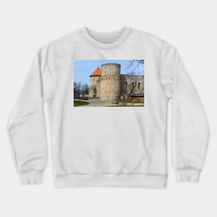 Ruins of medieval castle in Cesis, Latvia Crewneck Sweatshirt